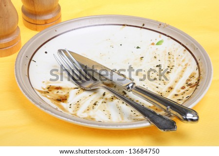 Similar – Image, Stock Photo Fork on used plate