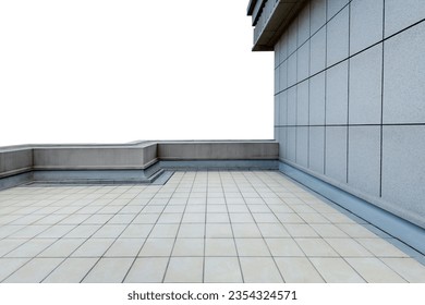 Empty platform against white background