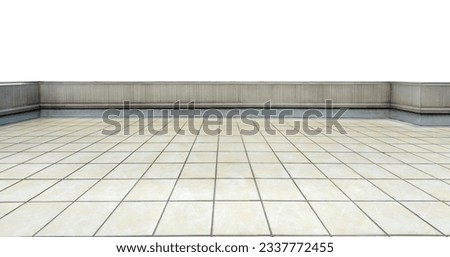 Empty platform against white background