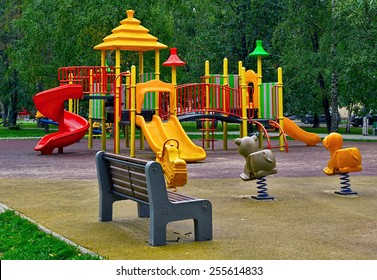 Empty Playground In Park 