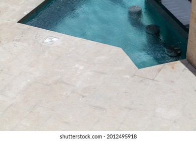 Empty Pool Bar Corners, Minimal Architecture Background Photo