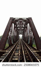 Empty Rail bridge inside view