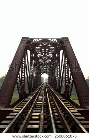 Empty Rail bridge inside view