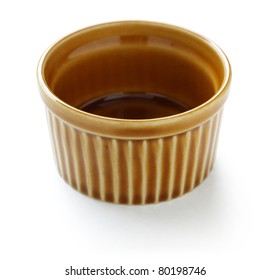 Empty Ramekin Isolated On White Background