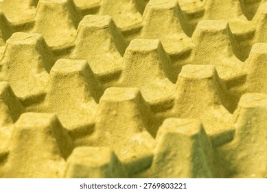 Empty Recycled Molded Pulp Egg Carton Texture Pattern Background