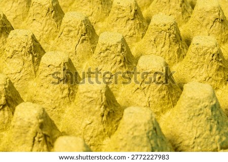 Empty Recycled Molded Pulp Egg Carton Texture Pattern Background