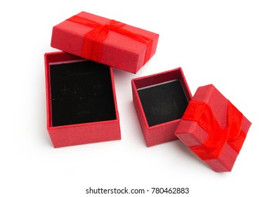 empty red gift box
