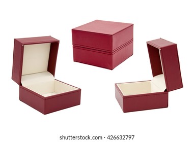 empty red gift box
