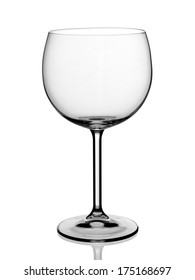 Empty Red Wine Glass