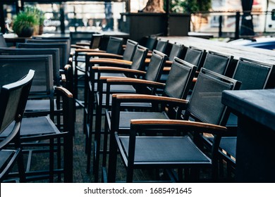 Empty Restaurant Terrace During The Corona Threat