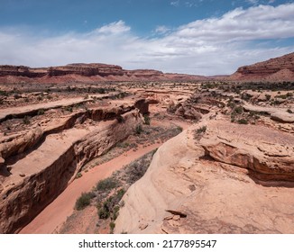 Empty Riverbed In Utah, Southwest USA