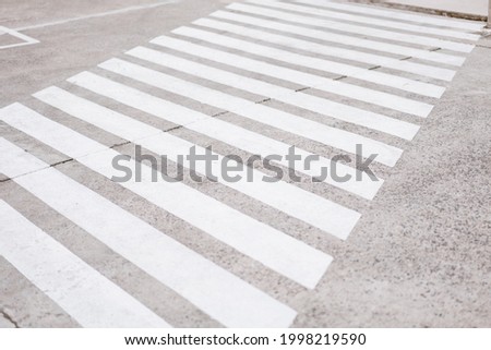 Empty road background with zebra crossing traffic signs or texture.