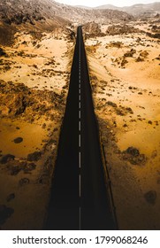 Empty Road between the desert