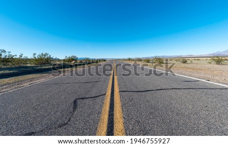 empty road in the californian desert