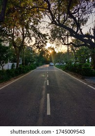 Empty Road During Corona Virus Lockdown In India