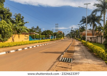 Empty road in Entebbe, Uganda