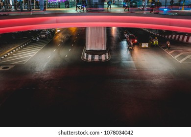 empty road in the evening