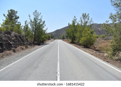 empty road to the mountains 