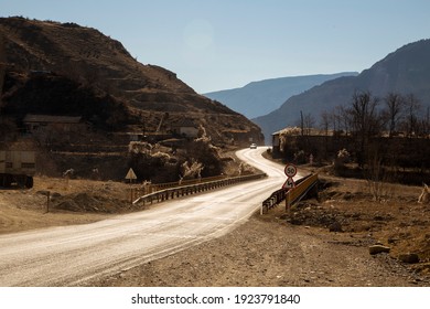 An empty road in the mountains