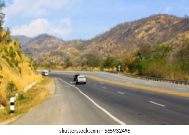 The empty road in the mountains