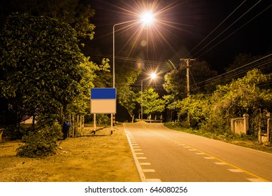 Empty Road At Night 