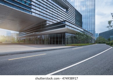 empty road in Shanghai town Square - Shutterstock ID 474938917
