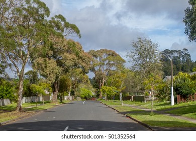 Empty Road In Small Town