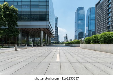 Empty Footpath Modern Office Building Exterior Stock Photo 1195703767 ...