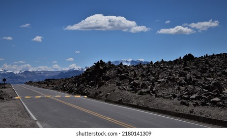 Empty Road in a stone desert