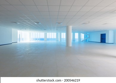 Empty Room With Big Panoramic Window