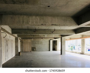 An empty room in the building