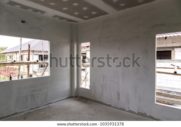 Empty Room Interior Gypsum Board Ceiling Stock Photo Edit