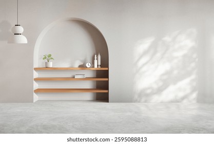 Empty room interior space background mock-up empty, sunlight, and shadows room walls, room with sunlight and wooden blank parquet floor.