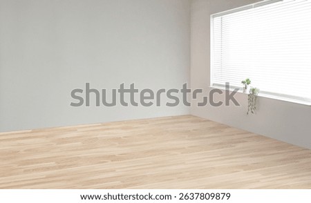 Empty room interior space background mock-up empty, sunlight, and shadows room walls, room with sunlight and wooden blank parquet floor.