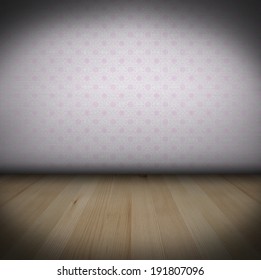 Empty Room Wooden Floor Wall Wallpaper Stock Photo 191807096 | Shutterstock