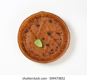 Empty Round Baking Tray On White Background