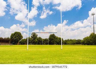 An empty rugby field on a sunny day - Powered by Shutterstock