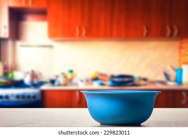 Empty Salad Bowl On The Table