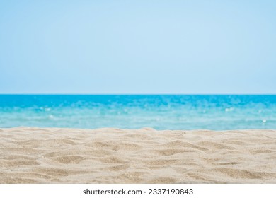 Empty sand beach with wave background. Summer Vacation Travel and Holiday concept - Powered by Shutterstock