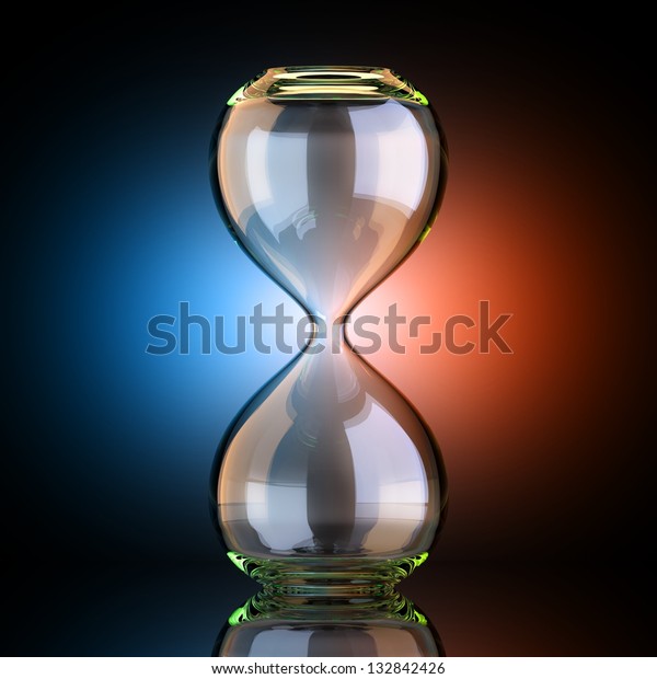 Empty Sand Clock Black Studio Artistic Stock Photo 132842426 Shutterstock