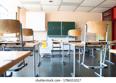 Empty School Classroom Corona School