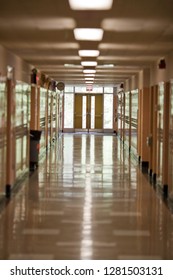 Empty School Corridor