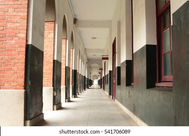 Empty School Corridor