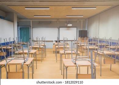 Empty school - due to corona virus COVID-19 - Shutterstock ID 1812029110