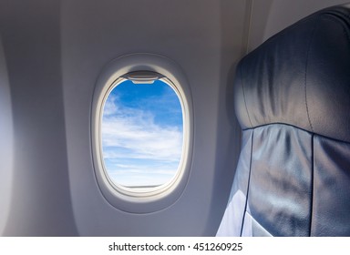 Empty Seat Airplane Window View Inside Stock Photo 451260925 | Shutterstock