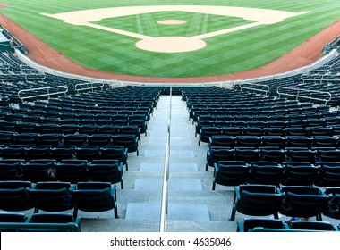 Empty Seats At A Baseball Stadium