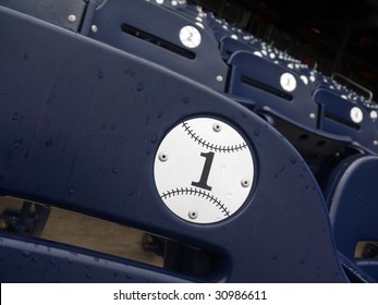 Empty Seats During A Rain Delay In Washington Nationals Baseball Stadium.