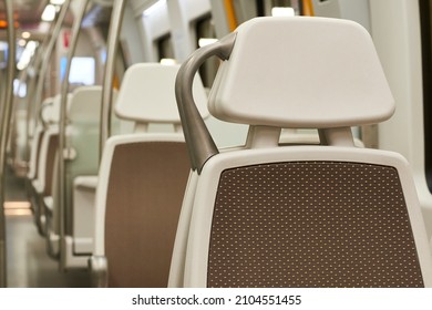 Empty Seats In A Modern Train Car