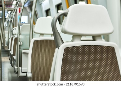 Empty Seats In A Modern Train Car