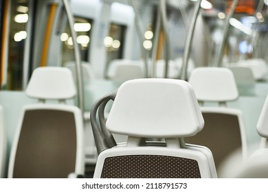 Empty Seats In A Modern Train Car